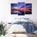 Obraz Wieloczęściowy Wspaniały Zachód Słońca Canvas Naturalny 90x60 LBS-4580-NC90-60_1X30-60_2X30-45