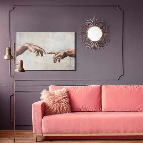 Obraz Na Płótnie Stworzenie Adama Canvas Naturalny 120x80 LB-2635-NC120-80