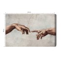 Obraz Na Płótnie Stworzenie Adama Canvas Naturalny 120x80 LB-2635-NC120-80
