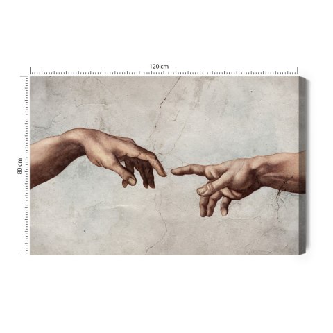Obraz Na Płótnie Stworzenie Adama Canvas Naturalny 120x80 LB-2635-NC120-80