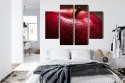 Obraz Wieloczęściowy Czerwone Jabłko W Skali Makro Canvas Naturalny 80x60 LBS-3900-NC80-60_2X20-60_2X20-40