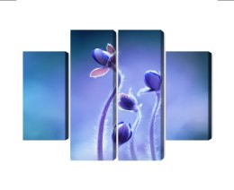 Obraz Wieloczęściowy Delikatne Kwiaty W Skali Makro Canvas Naturalny 120x90 LBS-3740-NC120-90_2X30-90_2X30-60
