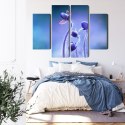 Obraz Wieloczęściowy Delikatne Kwiaty W Skali Makro Canvas Naturalny 80x60 LBS-3740-NC80-60_2X20-60_2X20-40
