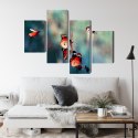 Obraz Wieloczęściowy Kolorowe Motyle W Skali Makro Canvas 120x75 LBS-3826-C120-75_2X30-75_2X30-45