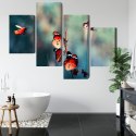 Obraz Wieloczęściowy Kolorowe Motyle W Skali Makro Canvas Naturalny 120x75 LBS-3826-NC120-75_2X30-75_2X30-45