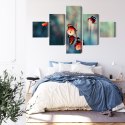 Obraz Wieloczęściowy Kolorowe Motyle W Skali Makro Canvas Naturalny 150x90 LBS-3827-NC150-90_1X30-90_2X30-60_2X30-30