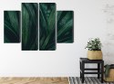 Obraz Wieloczęściowy Liście Ciemnozielone W Skali Makro Canvas 120x90 LBS-3725-C120-90_2X30-90_2X30-60