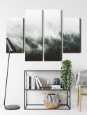 Obraz Wieloczęściowy Mglisty Krajobraz Leśny 3D Canvas 80x60 LBS-1896-C80-60_2X20-60_2X20-40