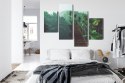 Obraz Wieloczęściowy Most Linowy W Dżungli 3D Canvas 120x75 LBS-2002-C120-75_2X30-75_2X30-45