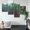 Obraz Wieloczęściowy Most Linowy W Dżungli 3D Canvas Naturalny 80x50 LBS-2002-NC80-50_2X20-50_2X20-30