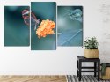 Obraz Wieloczęściowy Motyl W Letnim Ogrodzie Canvas Naturalny 150x100 LBS-3829-NC150-100_1X50-100_2X50-75