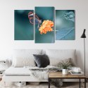 Obraz Wieloczęściowy Motyl W Letnim Ogrodzie Canvas Naturalny 90x60 LBS-3829-NC90-60_1X30-60_2X30-45