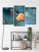 Obraz Wieloczęściowy Motyl W Letnim Ogrodzie Canvas Naturalny 90x60 LBS-3829-NC90-60_1X30-60_2X30-45