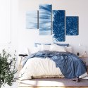 Obraz Wieloczęściowy Niebieski Słonecznik W Skali Makro Canvas 120x75 LBS-3911-C120-75_2X30-75_2X30-45