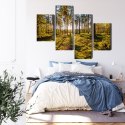 Obraz Wieloczęściowy Słoneczny Leśny Krajobraz 3D Canvas 120x75 LBS-1927-C120-75_2X30-75_2X30-45