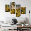 Obraz Wieloczęściowy Słoneczny Leśny Krajobraz 3D Canvas 120x75 LBS-1927-C120-75_2X30-75_2X30-45