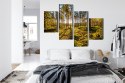 Obraz Wieloczęściowy Słoneczny Leśny Krajobraz 3D Canvas 120x75 LBS-1927-C120-75_2X30-75_2X30-45