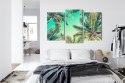 Obraz Wieloczęściowy Widok Z Dołu Na Palmy Canvas 120x80 LBS-2015-C120-80_1X40-80_2X40-60