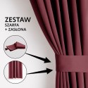 Zasłona BLACKOUT  czerwony przelotki srebrne 140x245 ameliahome - CURT/AH/BLACKOUT/EYELETS/WINE/140