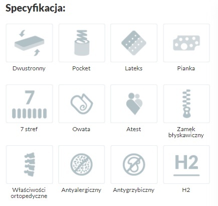 Materac Ortopedyczny luxpocket lateks Ksena 90x200x20 Dormia