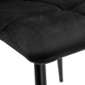 Krzesło aksamitne DENVER velvet Czarne