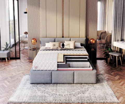 Komfortowy Materac multipocketowy H3 H4 VENETO 80x200x22 PREMIUM JERSEY