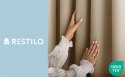 RESTILO zasłona CARLI kolor beżowy gładki styl klasyczny przelotki srebrne materiał oxford 200x270 - CURT/RES/OXFORD/CARLI/EYELE