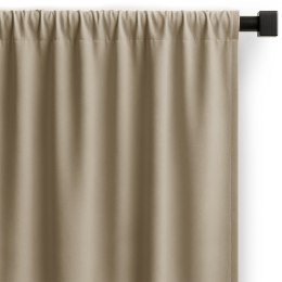 RESTILO zasłona CARLI kolor beżowy gładki styl klasyczny taśma materiał oxford 200x270 - CURT/RES/OXFORD/CARLI/PLEAT/BEIGE/200X2