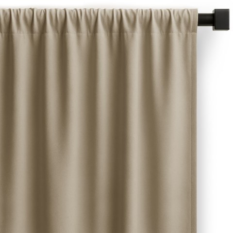 RESTILO zasłona CARLI kolor beżowy gładki styl klasyczny taśma materiał oxford 200x270 - CURT/RES/OXFORD/CARLI/PLEAT/BEIGE/200X2