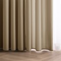 RESTILO zasłona CARLI kolor beżowy gładki styl klasyczny taśma materiał oxford 200x270 - CURT/RES/OXFORD/CARLI/PLEAT/BEIGE/200X2