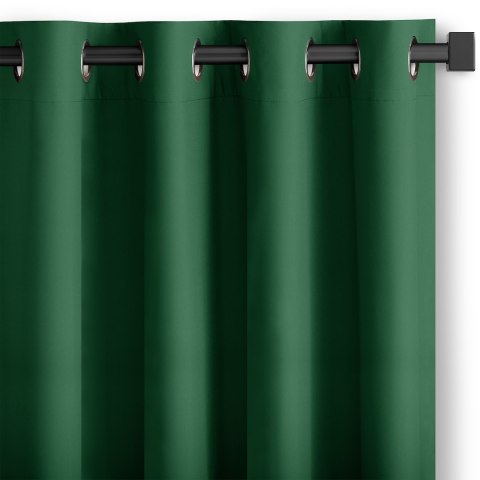 RESTILO zasłona CARLI kolor butelkowa zieleń gładki styl klasyczny przelotki srebrne materiał oxford 200x270 - CURT/RES/OXFORD/C