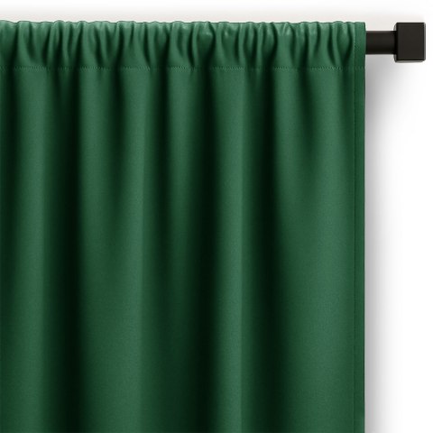 RESTILO zasłona CARLI kolor butelkowa zieleń gładki styl klasyczny taśma materiał oxford 200x270 - CURT/RES/OXFORD/CARLI/PLEAT/D