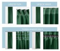 RESTILO zasłona CARLI kolor butelkowa zieleń gładki styl klasyczny taśma materiał oxford 200x270 - CURT/RES/OXFORD/CARLI/PLEAT/D