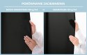 RESTILO zasłona CARLI kolor czarny gładki styl klasyczny przelotki srebrne materiał oxford 200x250 - CURT/RES/OXFORD/CARLI/EYELE