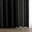 RESTILO zasłona CARLI kolor czarny gładki styl klasyczny przelotki srebrne materiał oxford 200x270 - CURT/RES/OXFORD/CARLI/EYELE