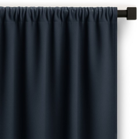 RESTILO zasłona CARLI kolor indygo gładki styl klasyczny taśma materiał oxford 200x270 - CURT/RES/OXFORD/CARLI/PLEAT/INDIGO/200X