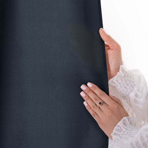 RESTILO zasłona CARLI kolor indygo gładki styl klasyczny taśma materiał oxford 200x270 - CURT/RES/OXFORD/CARLI/PLEAT/INDIGO/200X
