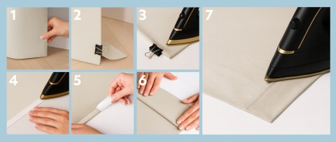 RESTILO zasłona CARLI kolor indygo gładki styl klasyczny taśma materiał oxford 200x270 - CURT/RES/OXFORD/CARLI/PLEAT/INDIGO/200X