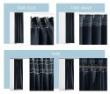 RESTILO zasłona CARLI kolor indygo gładki styl klasyczny taśma materiał oxford 200x270 - CURT/RES/OXFORD/CARLI/PLEAT/INDIGO/200X