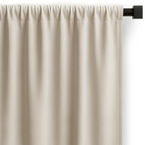 RESTILO zasłona CARLI kolor jasny beżowy gładki styl klasyczny taśma materiał oxford 200x270 - CURT/RES/OXFORD/CARLI/PLEAT/L.BEI