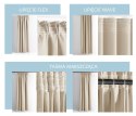 RESTILO zasłona CARLI kolor jasny beżowy gładki styl klasyczny taśma materiał oxford 200x270 - CURT/RES/OXFORD/CARLI/PLEAT/L.BEI