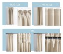 RESTILO zasłona CARLI kolor jasny beżowy gładki styl klasyczny taśma materiał oxford 200x270 - CURT/RES/OXFORD/CARLI/PLEAT/L.BEI
