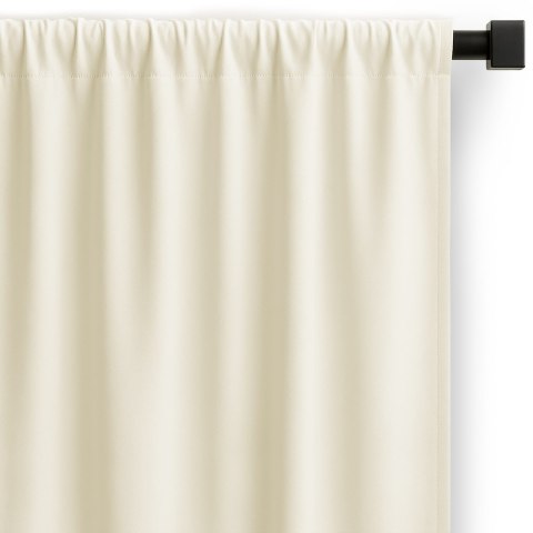 RESTILO zasłona CARLI kolor kremowy gładki styl klasyczny taśma materiał oxford 200x270 - CURT/RES/OXFORD/CARLI/PLEAT/CREAM/200X