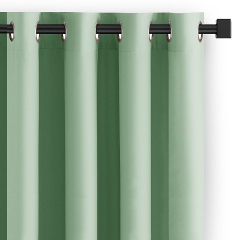 RESTILO zasłona CARLI kolor miętowy gładki styl klasyczny przelotki srebrne materiał oxford 200x250 - CURT/RES/OXFORD/CARLI/EYEL