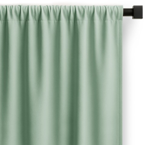 RESTILO zasłona CARLI kolor miętowy gładki styl klasyczny taśma materiał oxford 200x270 - CURT/RES/OXFORD/CARLI/PLEAT/MINT/200X2