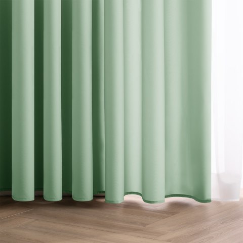 RESTILO zasłona CARLI kolor miętowy gładki styl klasyczny taśma materiał oxford 200x270 - CURT/RES/OXFORD/CARLI/PLEAT/MINT/200X2