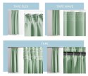 RESTILO zasłona CARLI kolor miętowy gładki styl klasyczny taśma materiał oxford 200x270 - CURT/RES/OXFORD/CARLI/PLEAT/MINT/200X2
