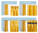 RESTILO zasłona CARLI kolor musztardowy gładki styl klasyczny taśma materiał oxford 200x270 - CURT/RES/OXFORD/CARLI/PLEAT/MUSTAR