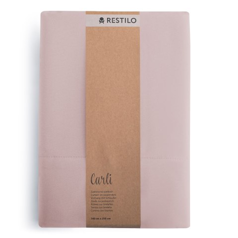 RESTILO zasłona CARLI kolor pudrowy róż gładki styl klasyczny taśma materiał oxford 200x270 - CURT/RES/OXFORD/CARLI/PLEAT/PINK/2