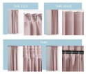 RESTILO zasłona CARLI kolor pudrowy róż gładki styl klasyczny taśma materiał oxford 200x270 - CURT/RES/OXFORD/CARLI/PLEAT/PINK/2